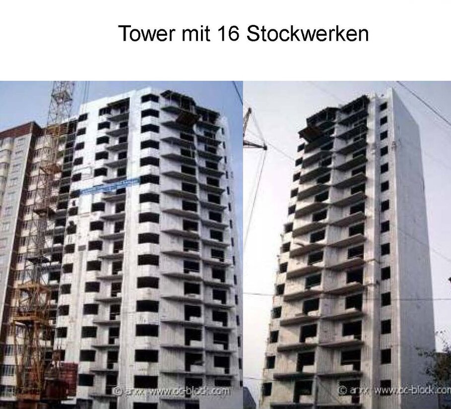 Kleines Bürogebäude mit moderner, gut gedämmter Fassade